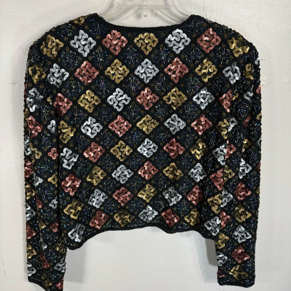 Niteline Black and Gold Embellished Blazer - Picture 6 of 15